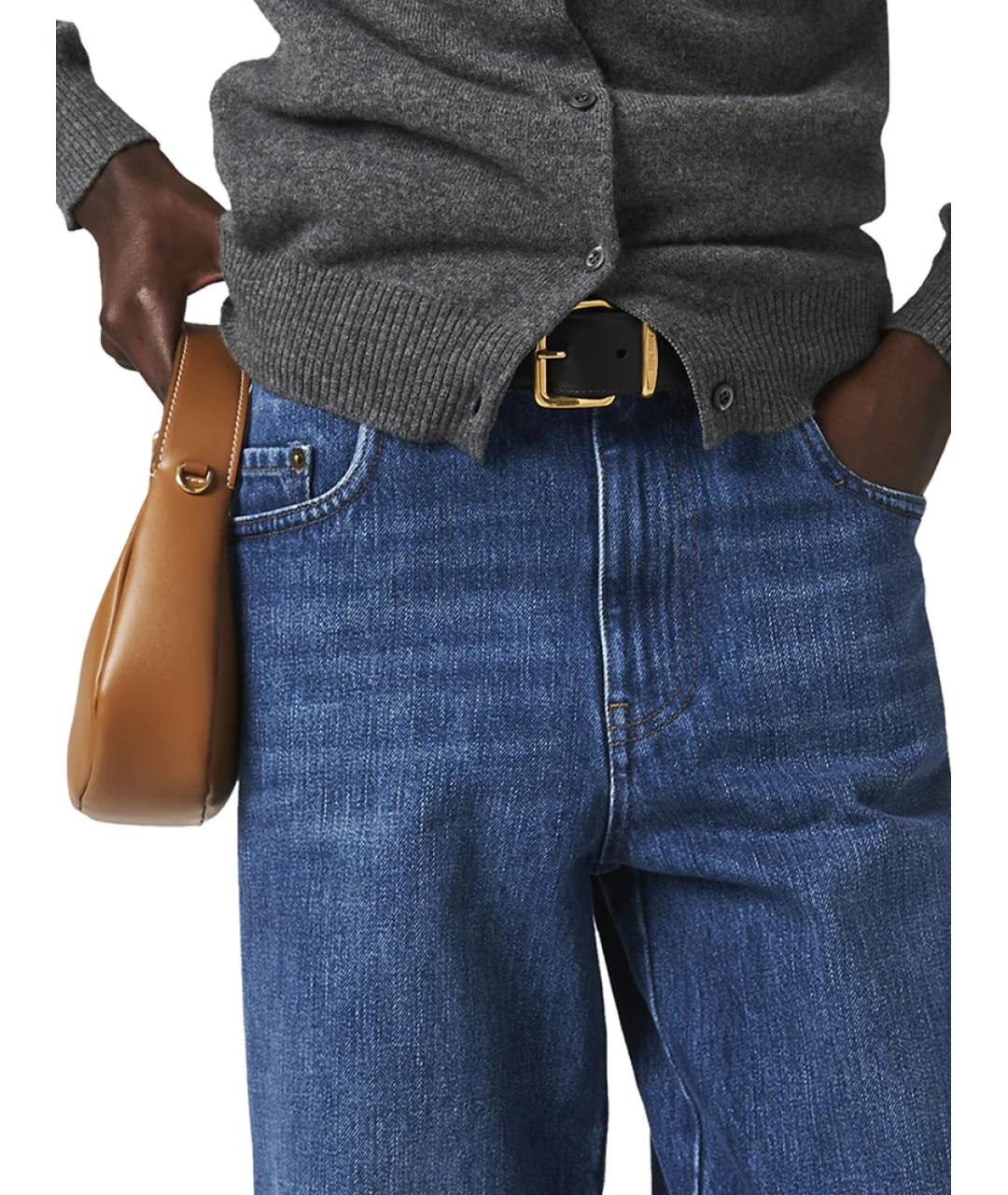 MIU MIU Синие хлопковые прямые джинсы, фото 4