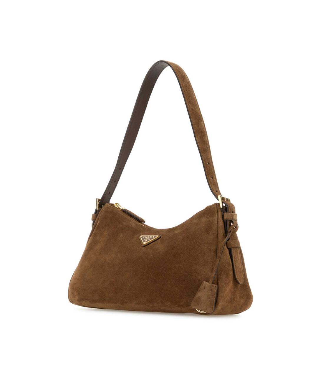 PRADA Коричневая замшевая сумка через плечо, фото 2