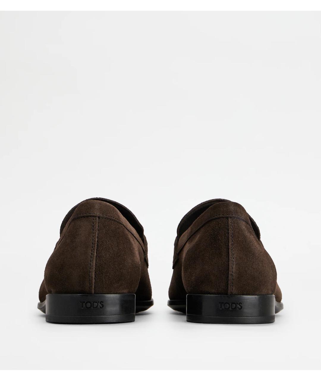 TOD'S Коричневые замшевые лоферы, фото 3