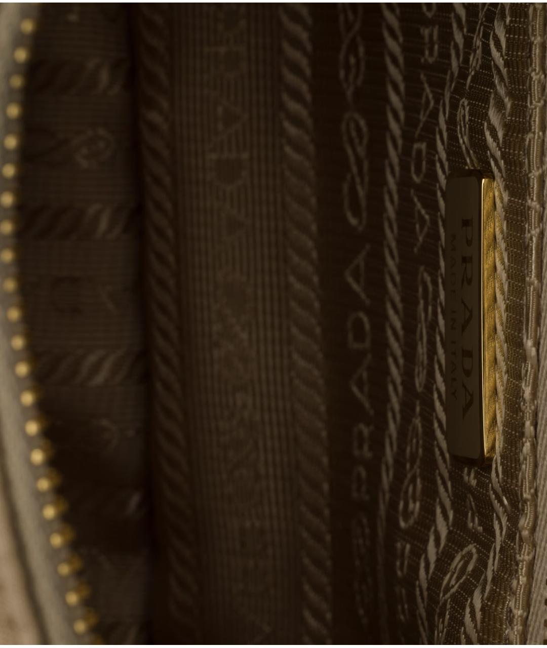 PRADA Бежевая синтетическая сумка через плечо, фото 4