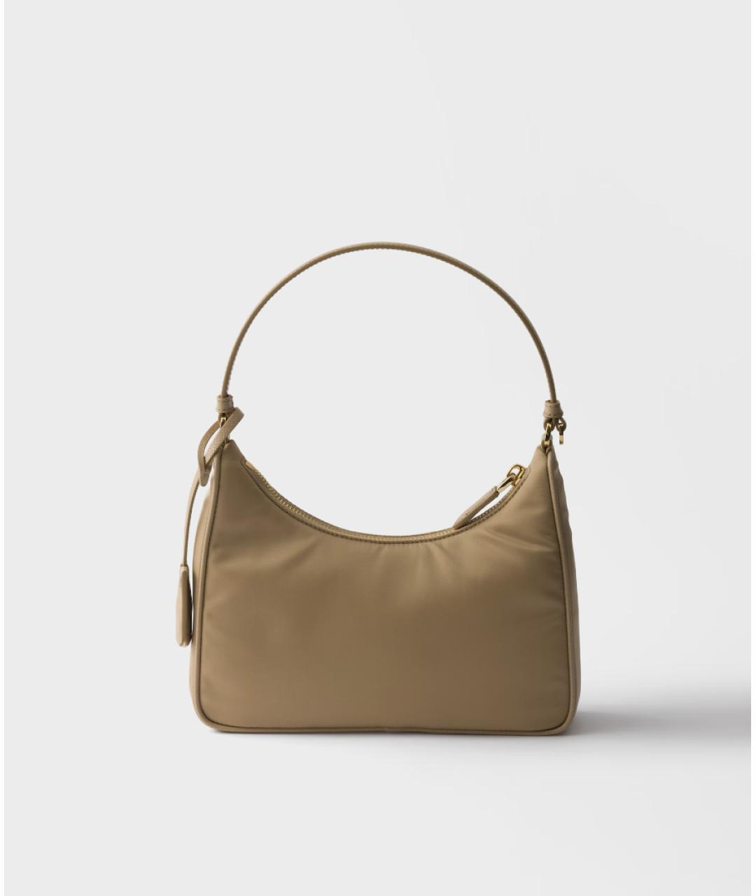 PRADA Бежевая синтетическая сумка через плечо, фото 3