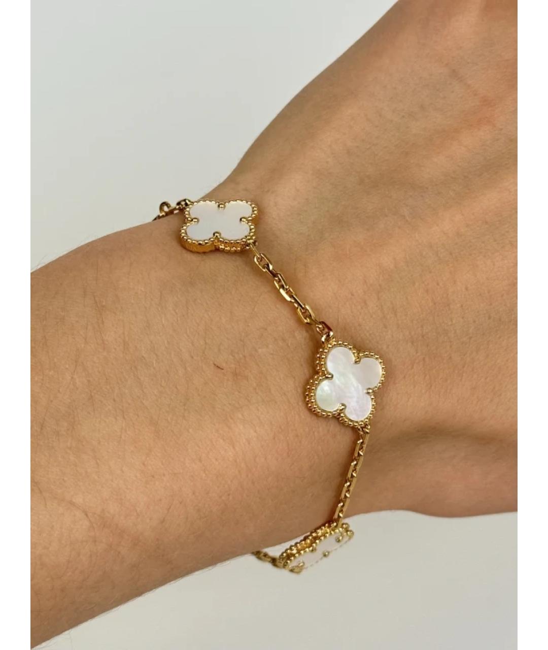 VAN CLEEF & ARPELS Белый браслет из желтого золота, фото 2