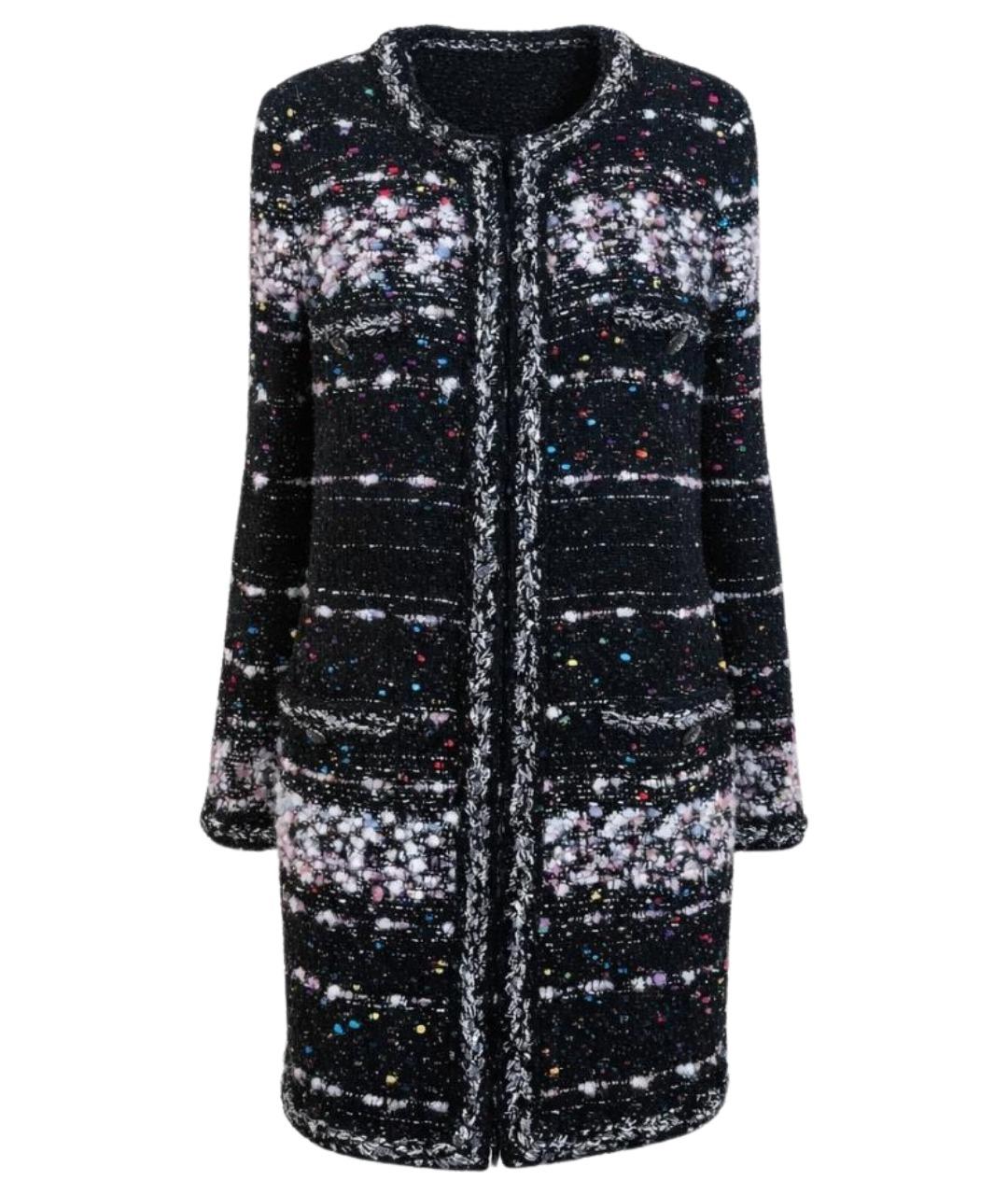 CHANEL Черный твидовый жакет/пиджак, фото 1