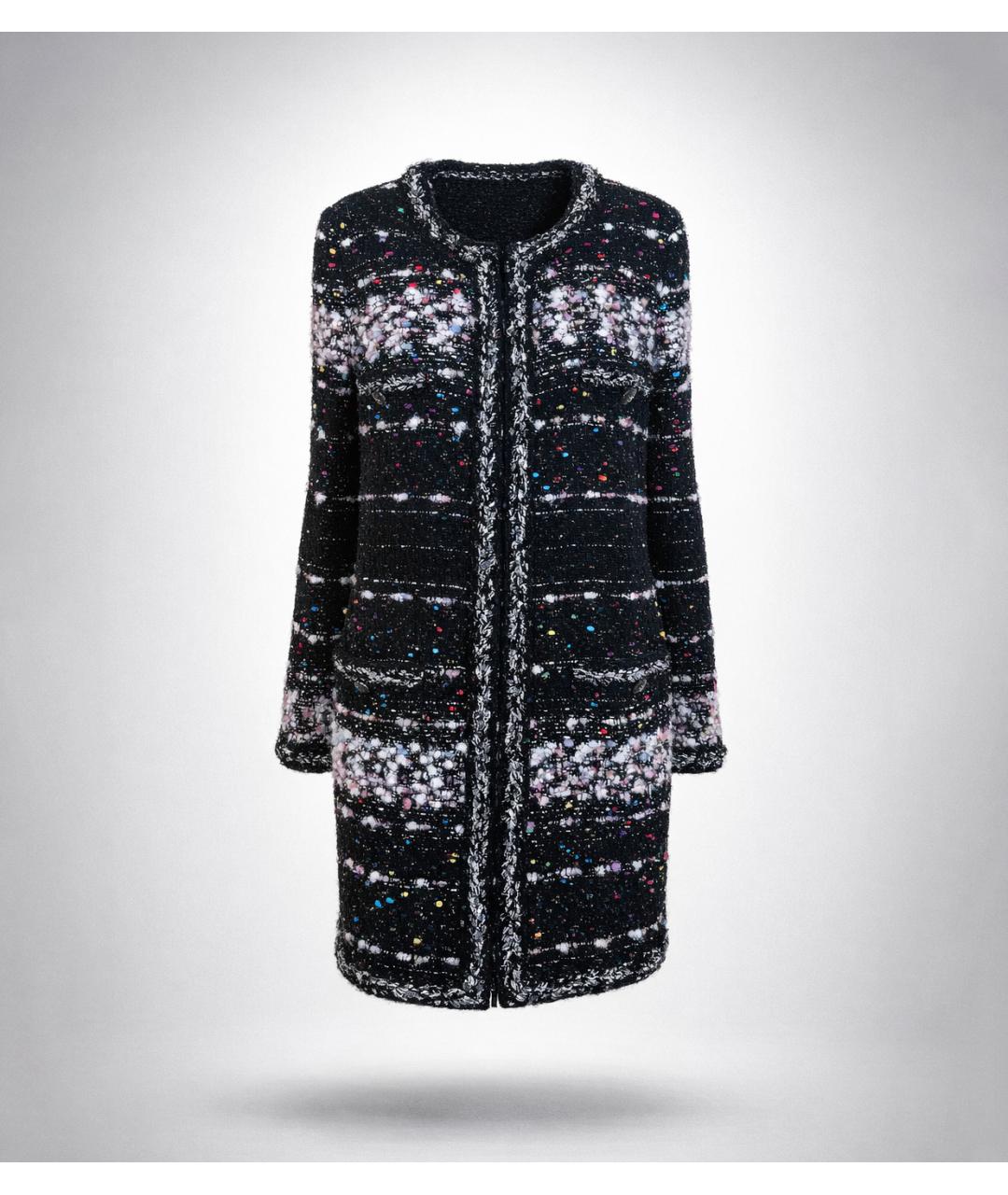 CHANEL Черный твидовый жакет/пиджак, фото 6