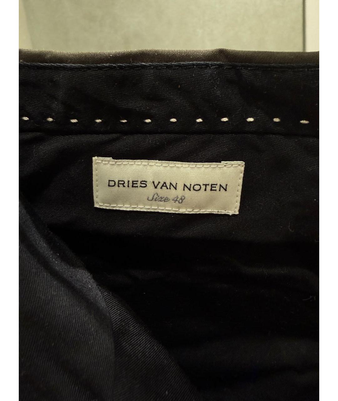 DRIES VAN NOTEN Хаки хлопковые повседневные брюки, фото 3