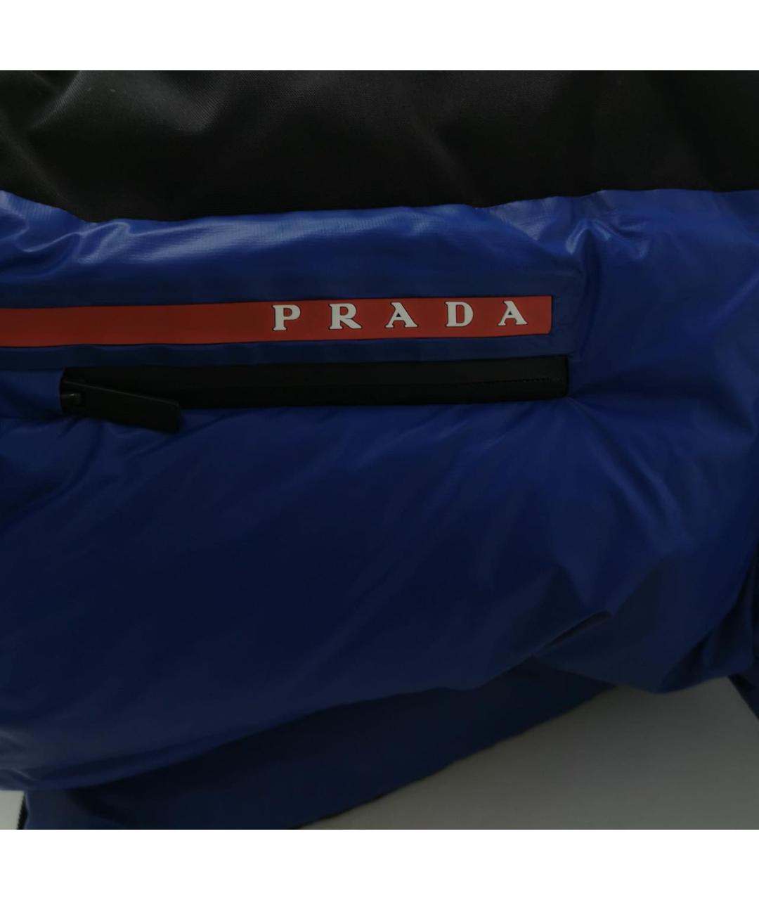 PRADA Синий полиэстеровый пуховик, фото 3