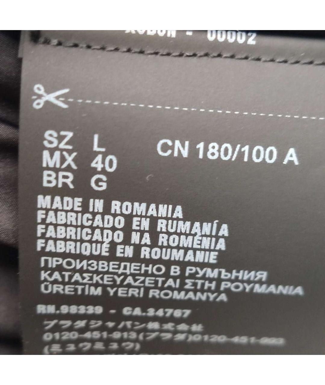 PRADA Синий полиэстеровый пуховик, фото 8