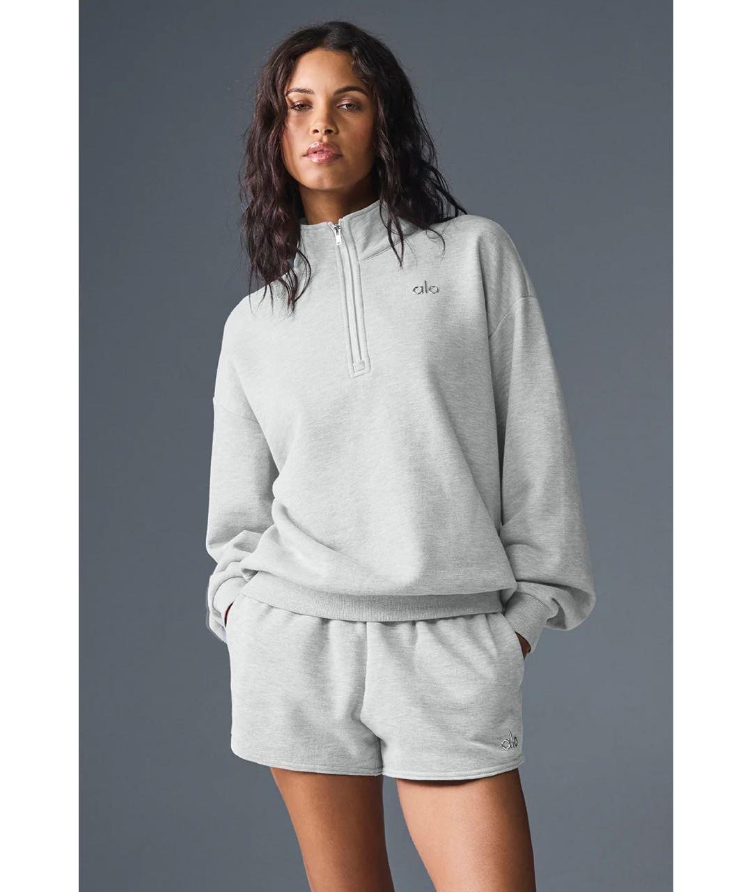 ALO YOGA Серый хлопковый спортивные костюмы, фото 2