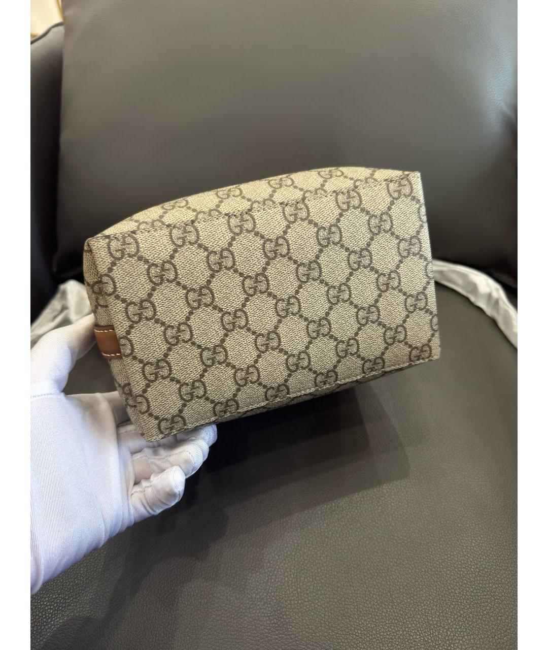 GUCCI Бежевая кожаная сумка через плечо, фото 5