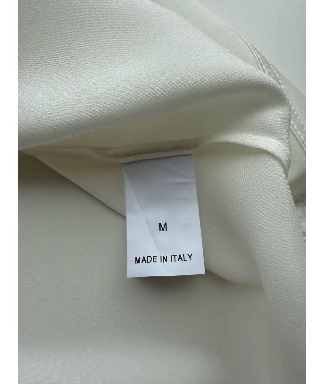 BRUNELLO CUCINELLI Белая шелковая футболка, фото 4