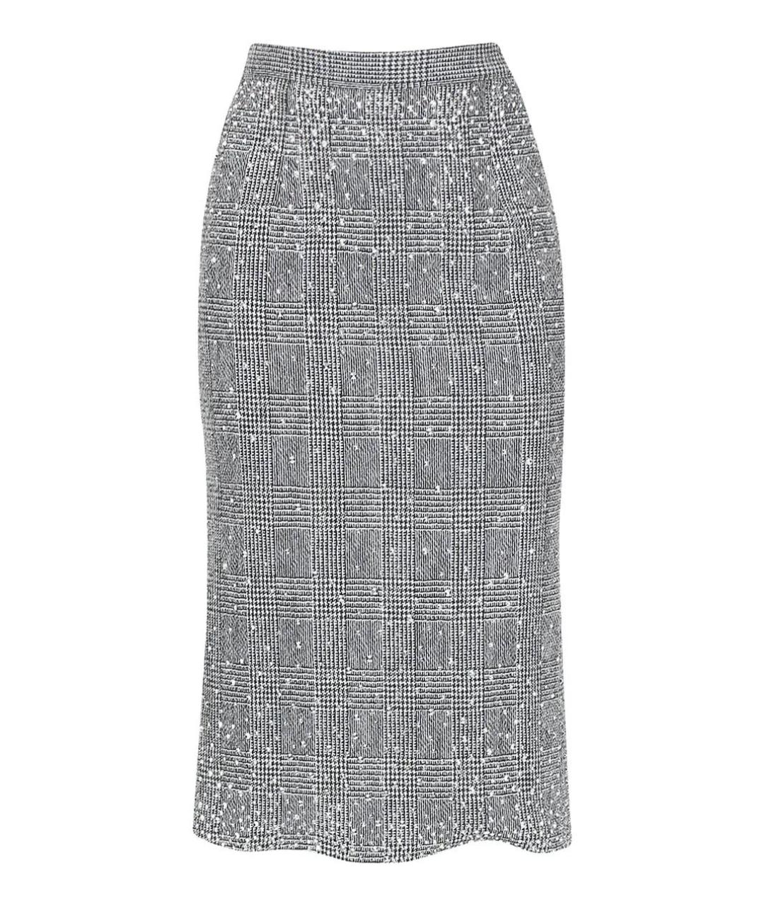 ERMANNO SCERVINO Серая шерстяная юбка миди, фото 1