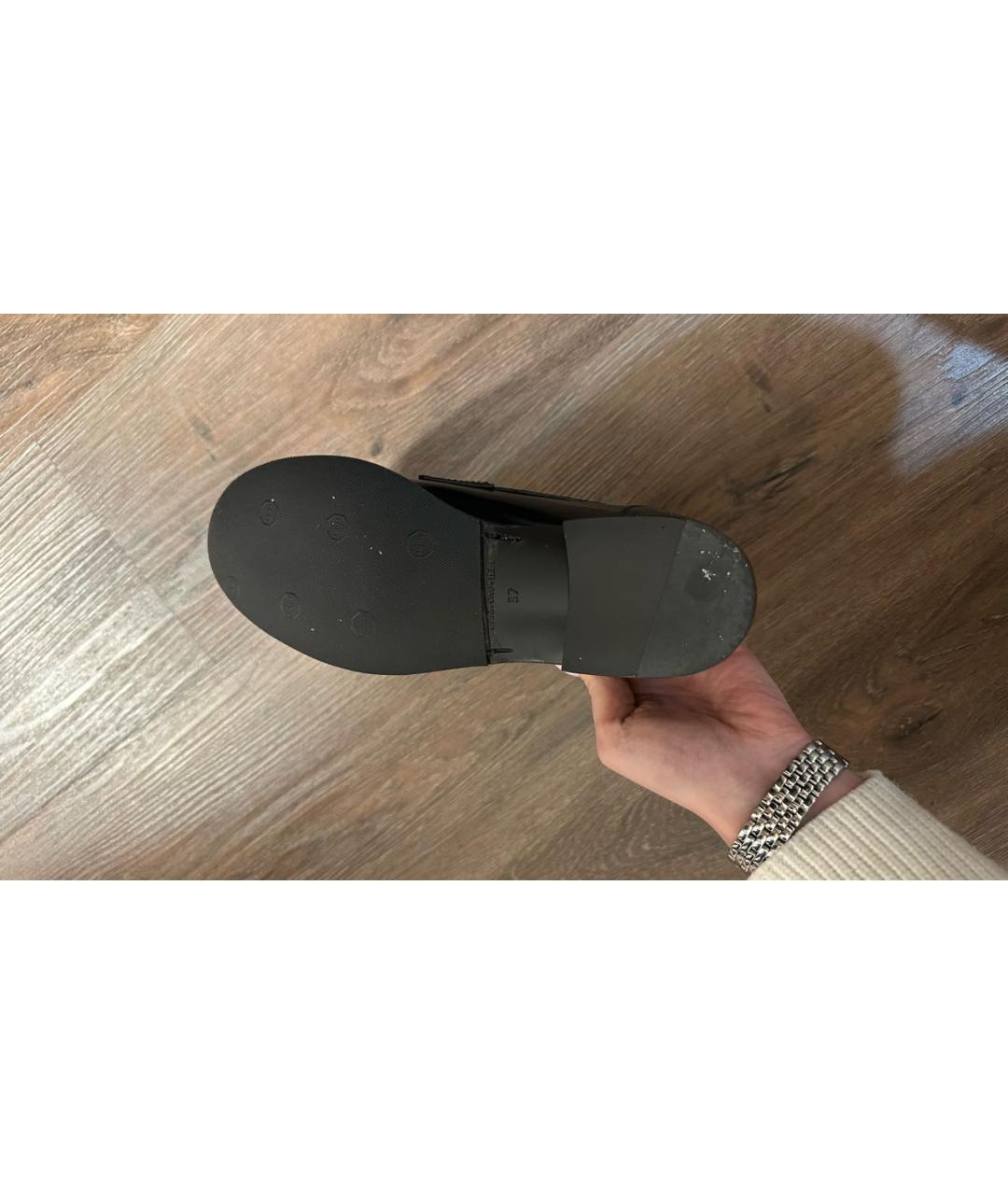 RENE CAOVILLA Черные кожаные лоферы, фото 4