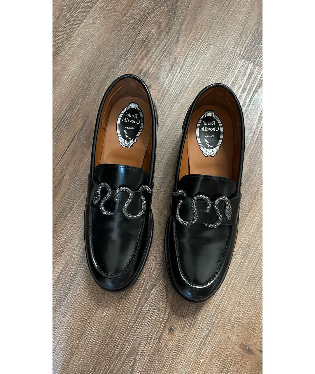 RENE CAOVILLA Черные кожаные лоферы, фото 2