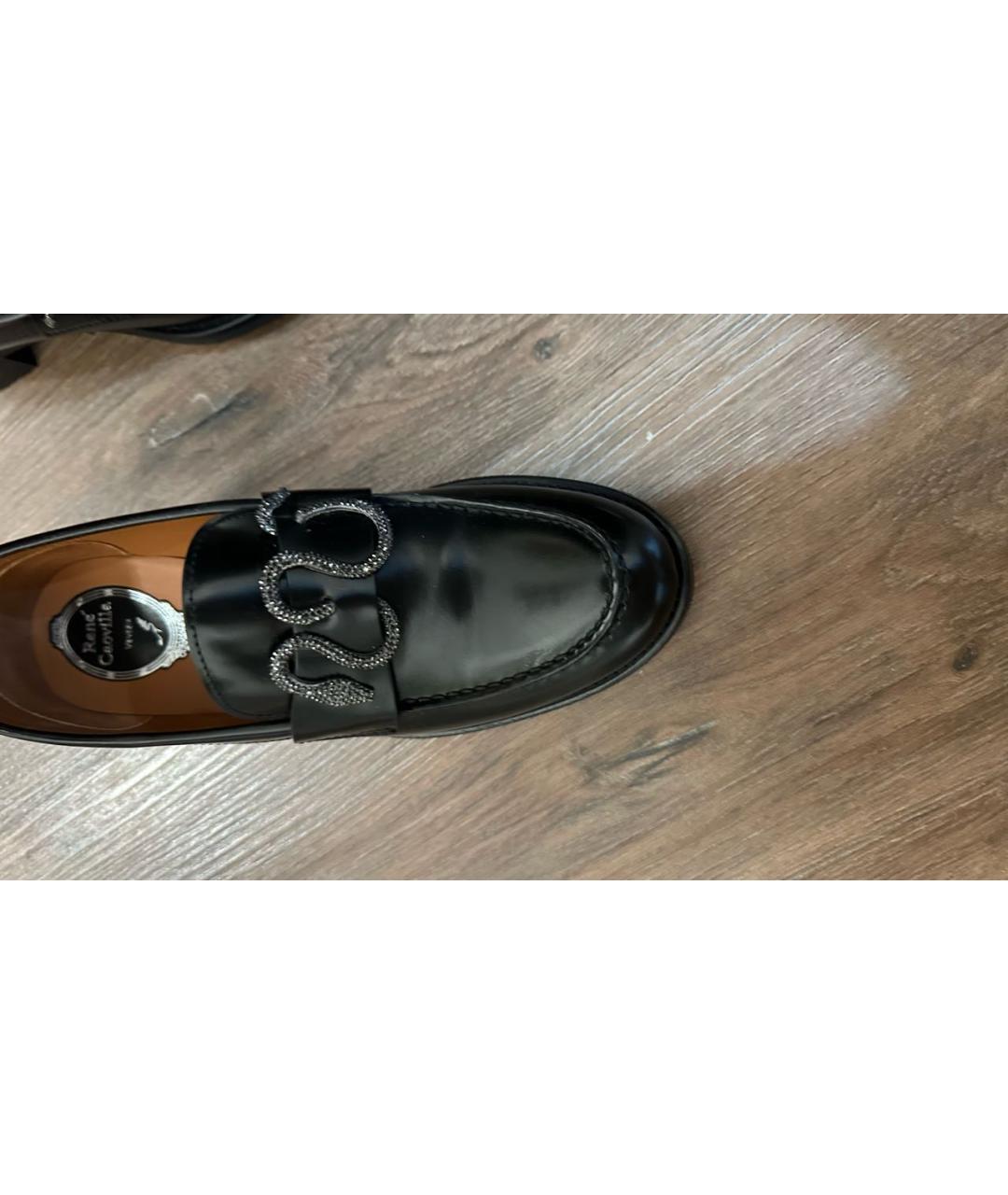 RENE CAOVILLA Черные кожаные лоферы, фото 3