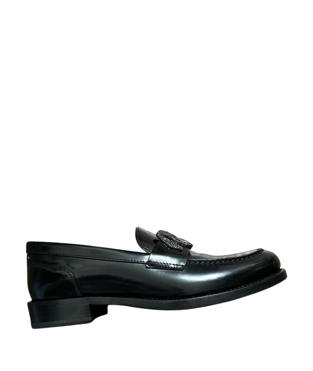 RENE CAOVILLA Черные кожаные лоферы, фото 1