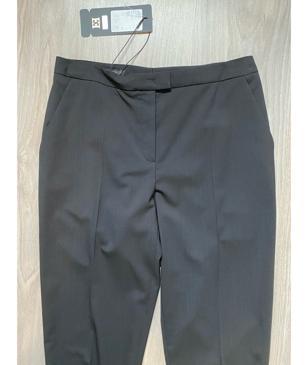 ESCADA Черные шерстяные прямые брюки, фото 3