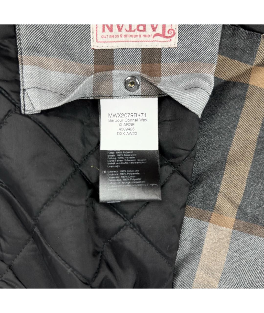 BARBOUR Черная хлопковая парка, фото 6