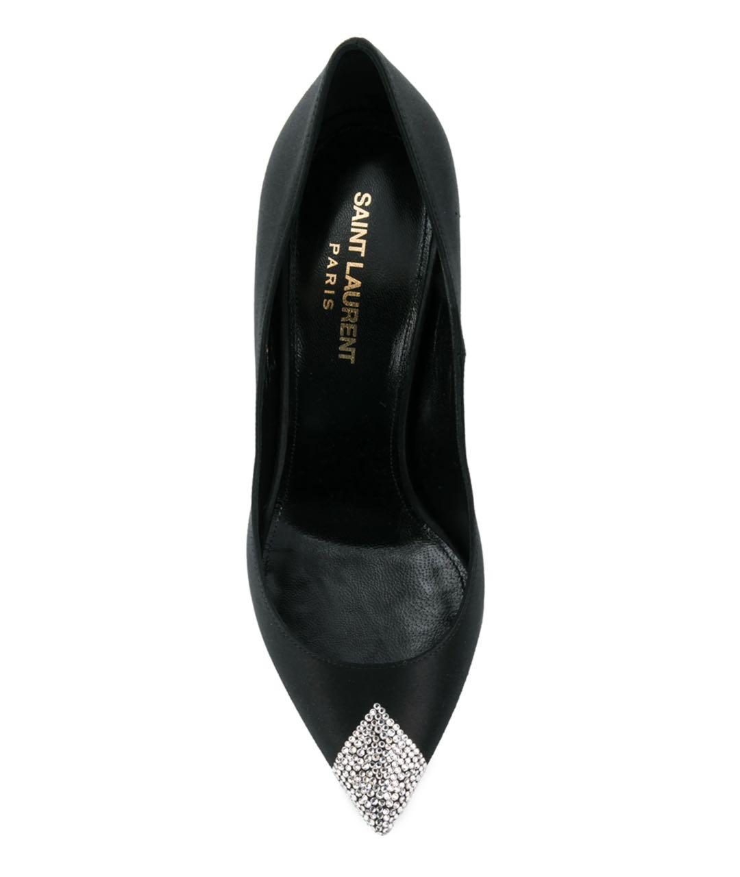 SAINT LAURENT Черные текстильные туфли, фото 2