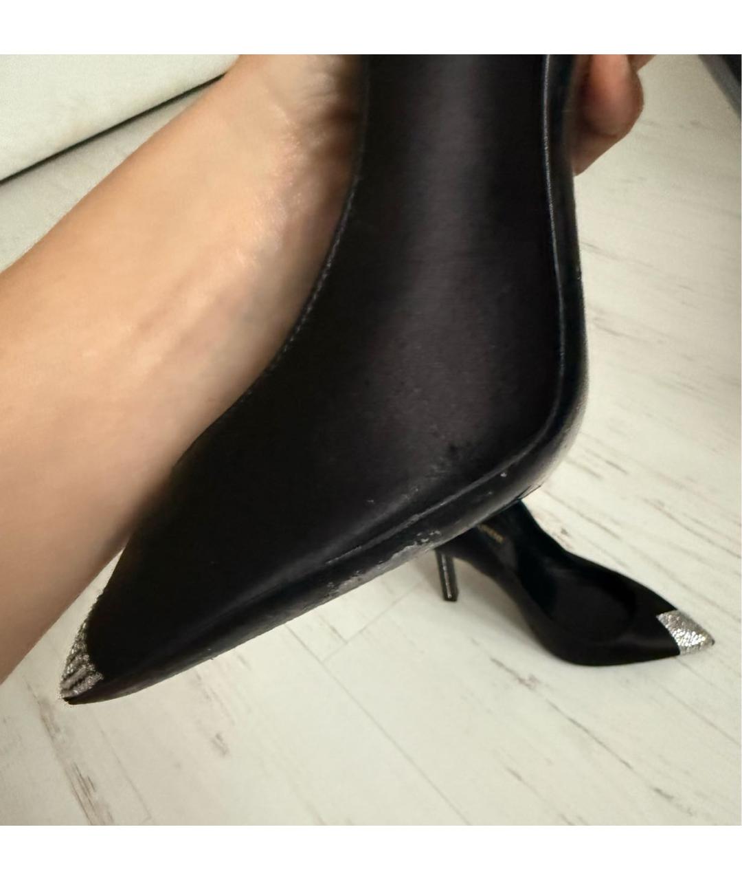 SAINT LAURENT Черные текстильные туфли, фото 7