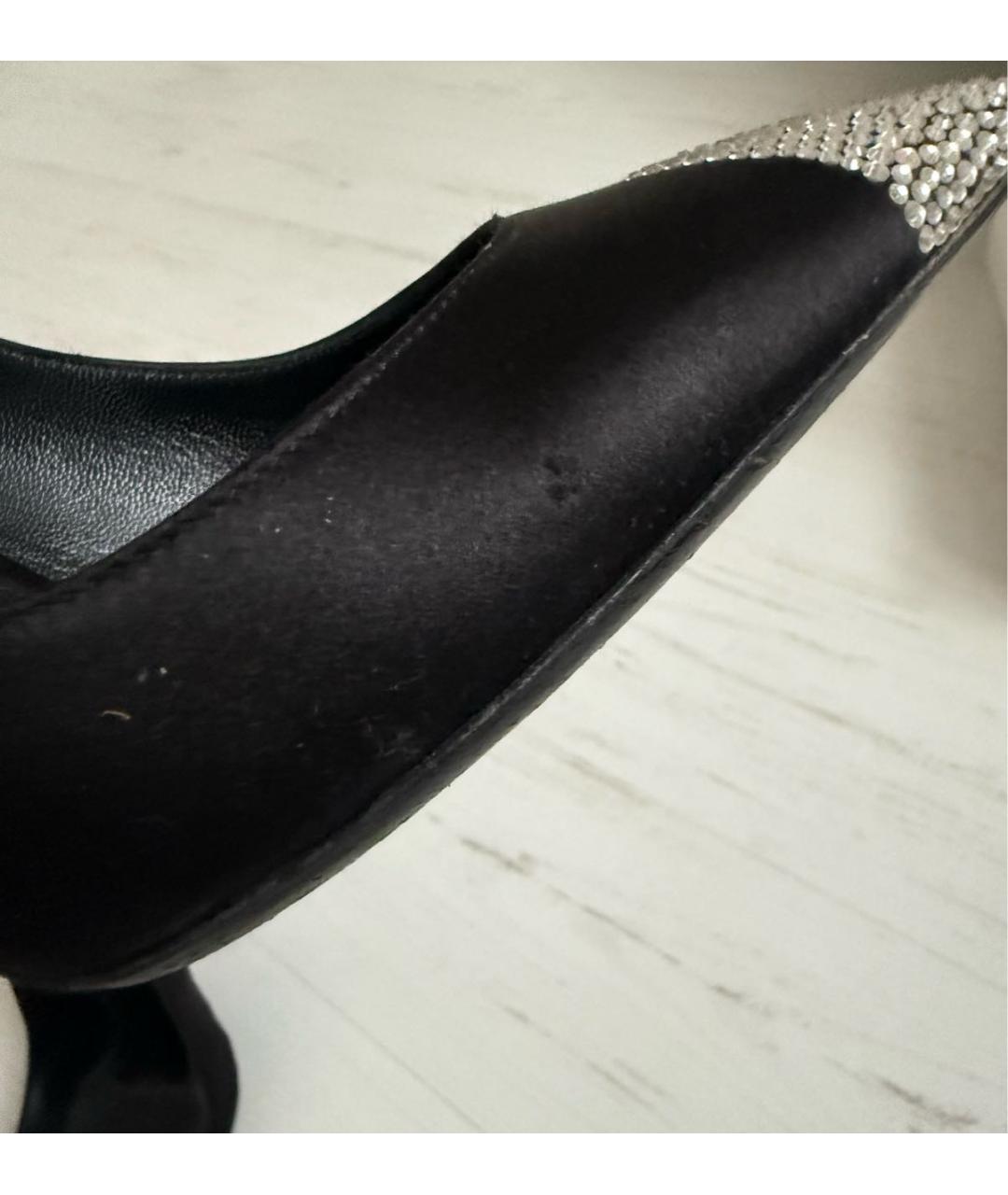 SAINT LAURENT Черные текстильные туфли, фото 8