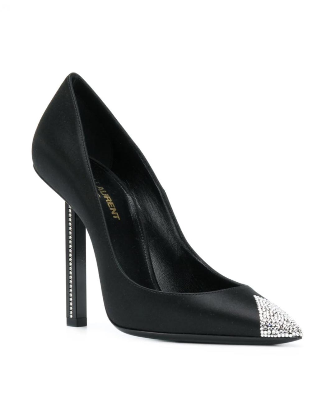 SAINT LAURENT Черные текстильные туфли, фото 3