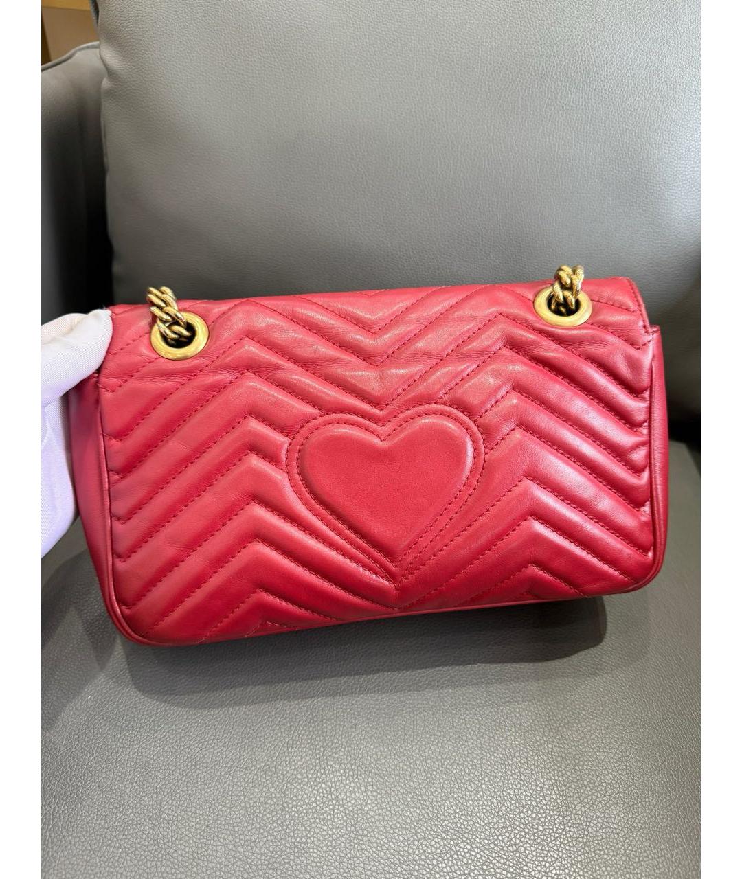 GUCCI Красная кожаная сумка через плечо, фото 2