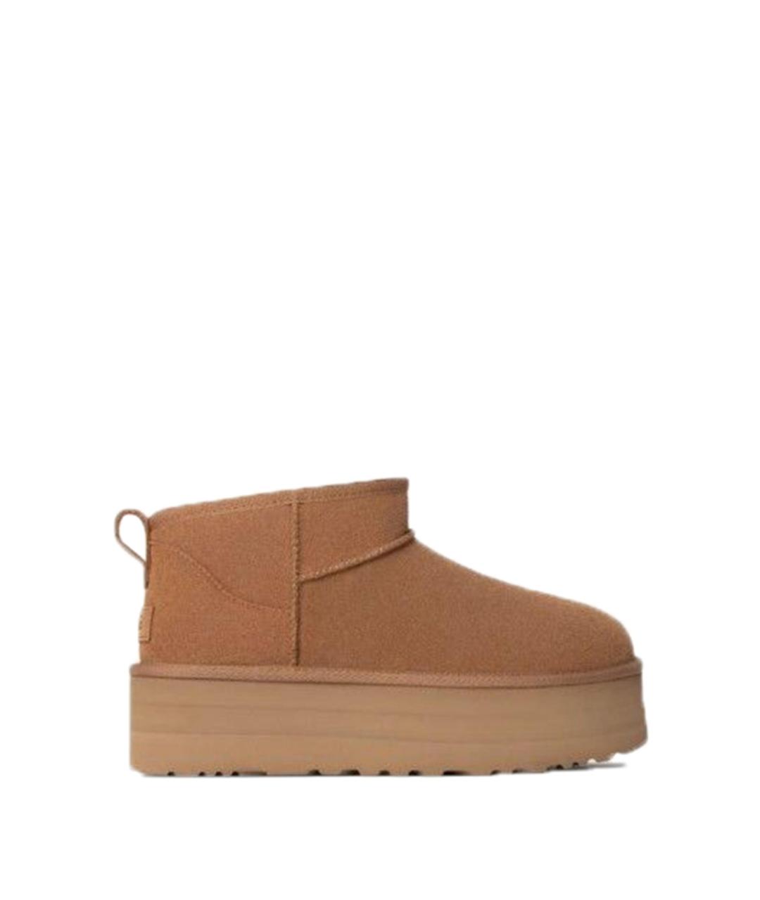 UGG AUSTRALIA Коричневые кожаные ботинки, фото 1