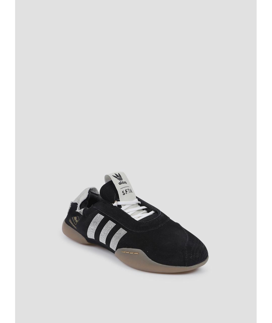 ADIDAS Черные кожаные кроссовки, фото 3