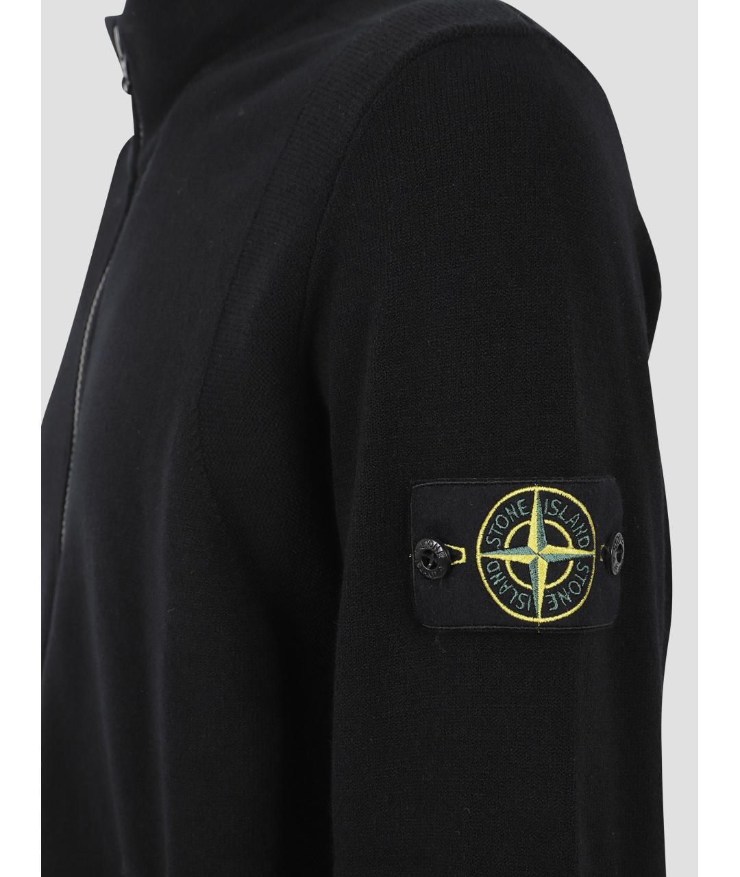 STONE ISLAND Черный полиэстеровый джемпер / свитер, фото 3