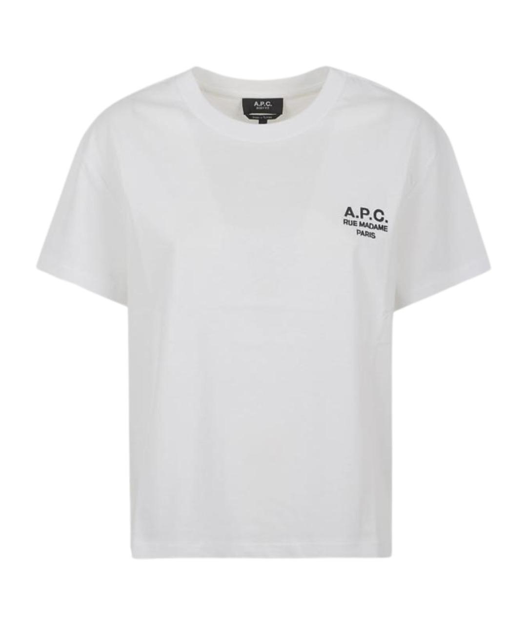 A.P.C. Белая хлопковая футболка, фото 1