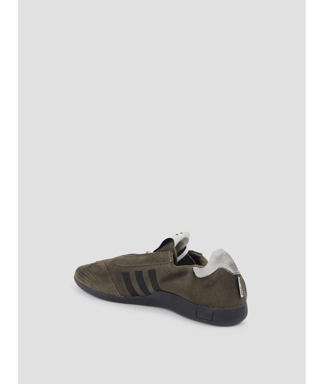 ADIDAS Хаки кожаные кроссовки, фото 2