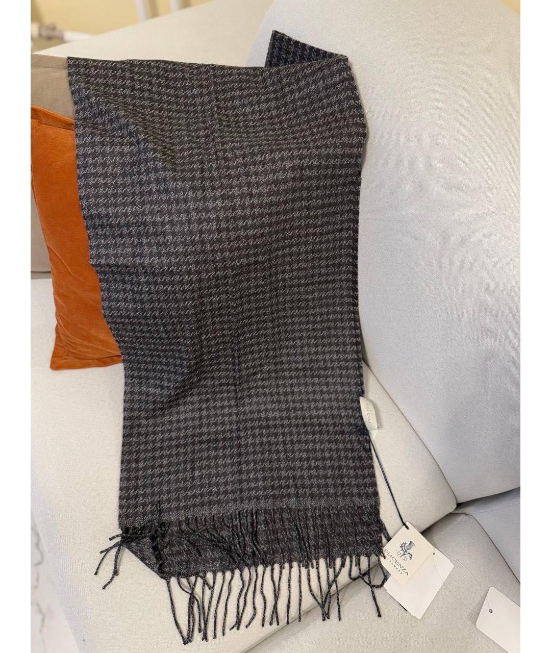 PIACENZA CASHMERE Черный кашемировый шарф, фото 2