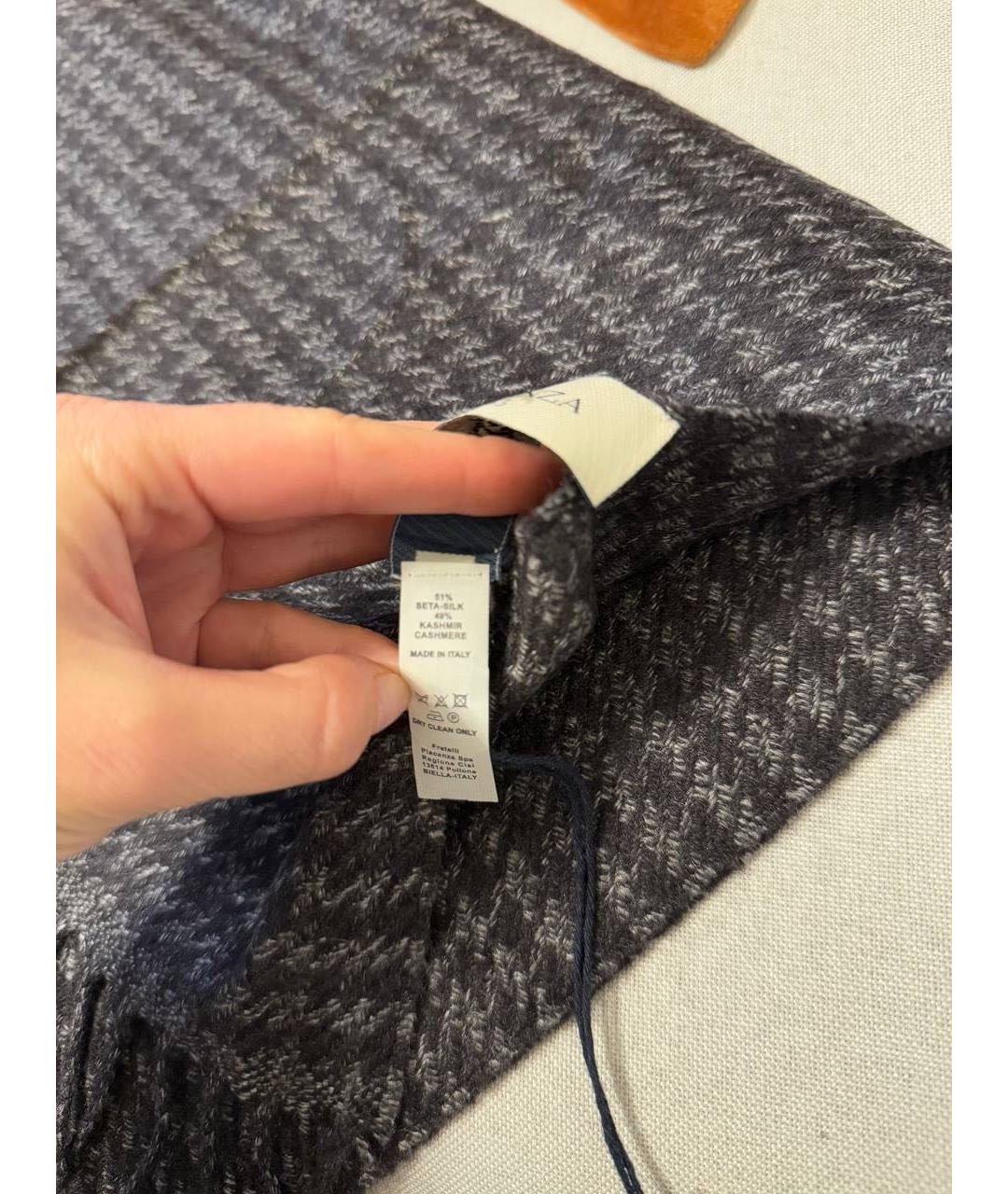 PIACENZA CASHMERE Черный кашемировый шарф, фото 3