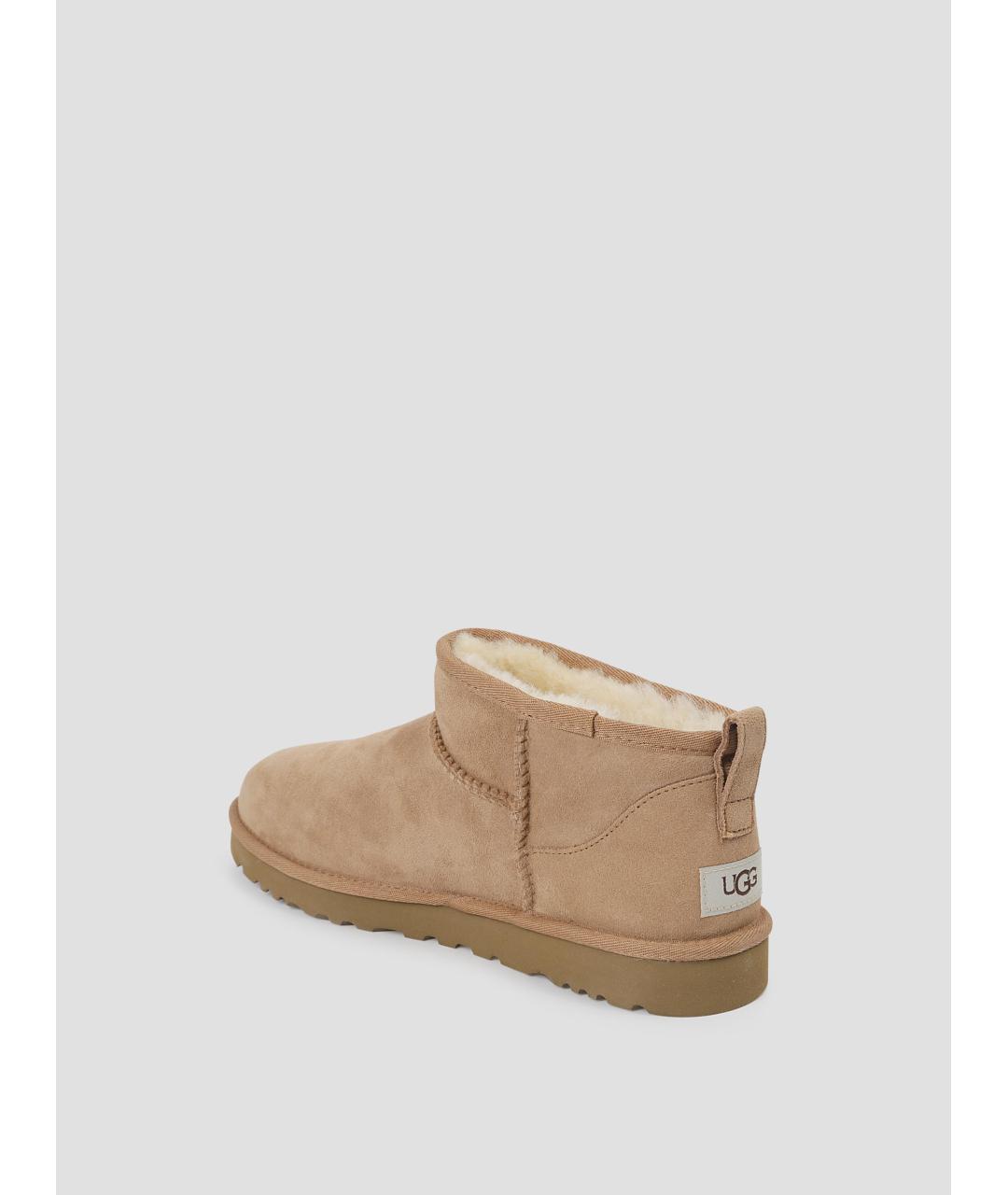UGG AUSTRALIA Коричневые замшевые низкие ботинки, фото 3