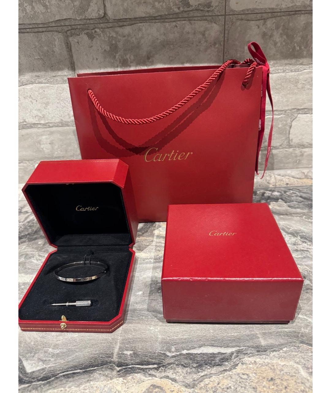 CARTIER Белый браслет из белого золота, фото 6