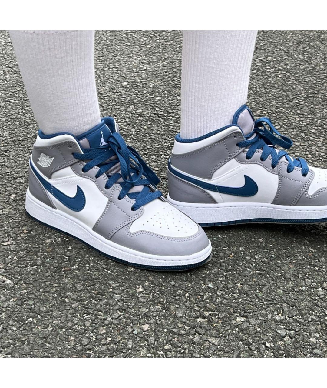 JORDAN Серые кожаные кроссовки, фото 3