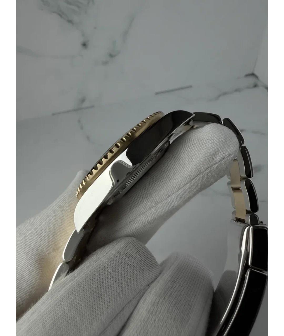 ROLEX Черные часы из желтого золота, фото 4