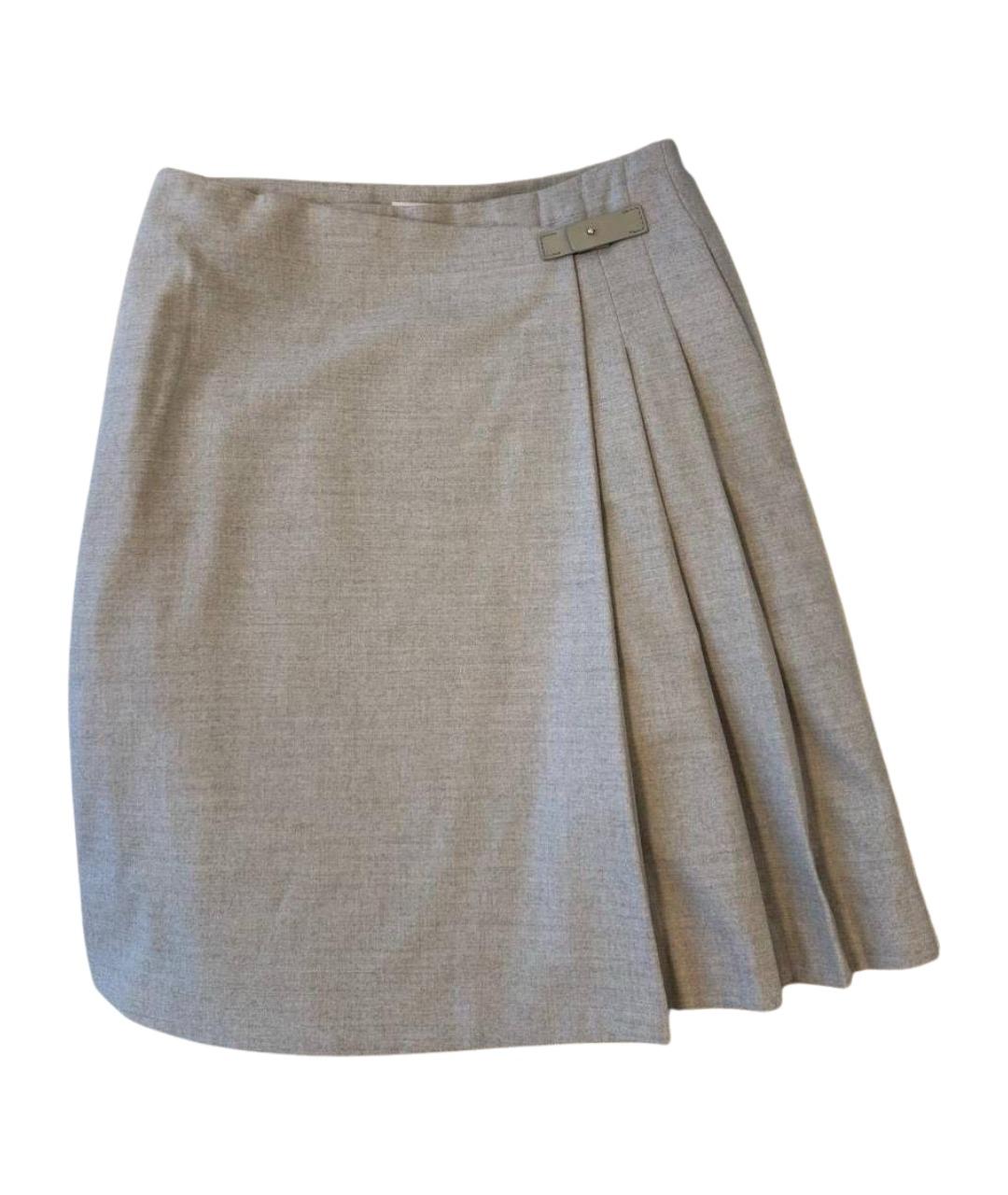 FABIANA FILIPPI Серая кашемировая юбка миди, фото 1