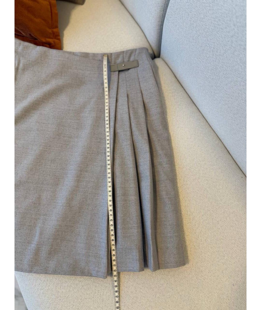 FABIANA FILIPPI Серая кашемировая юбка миди, фото 5