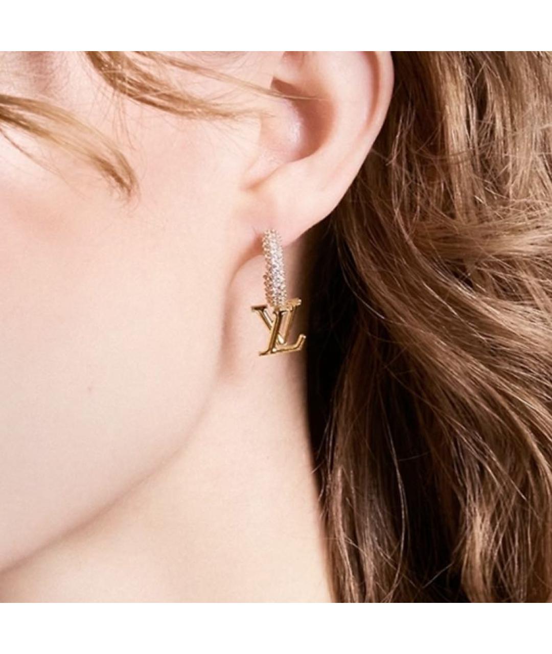 LOUIS VUITTON Золотые серьги, фото 3