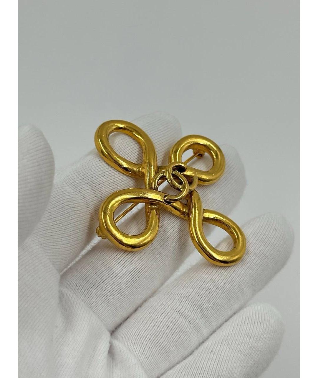 CHANEL Золотая позолоченная булавка / брошь, фото 4