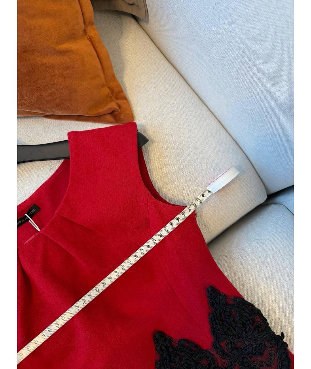 ERMANNO SCERVINO Красное хлопковое повседневное платье, фото 5