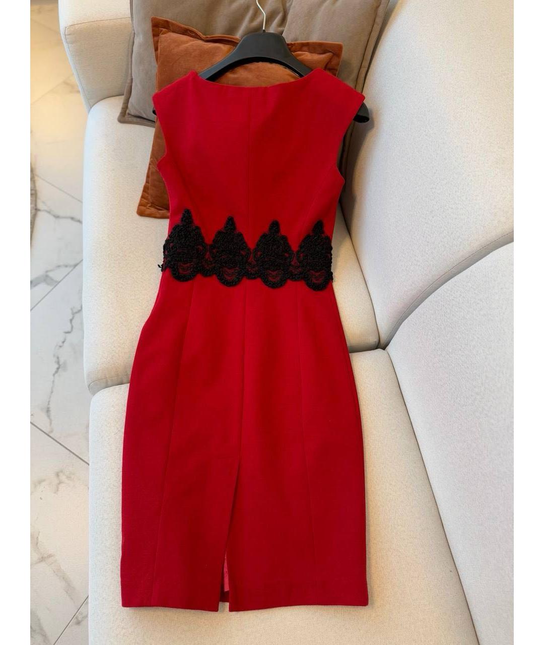 ERMANNO SCERVINO Красное хлопковое повседневное платье, фото 2