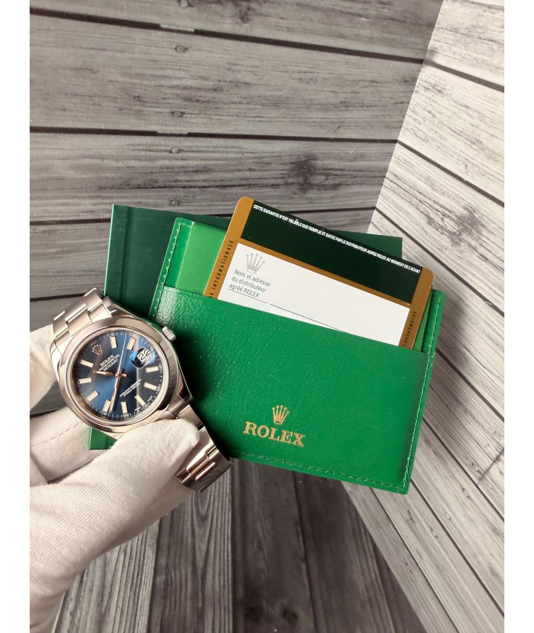 ROLEX Темно-синие часы, фото 2