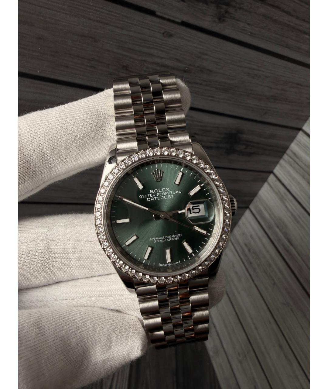 ROLEX Зеленые часы, фото 3