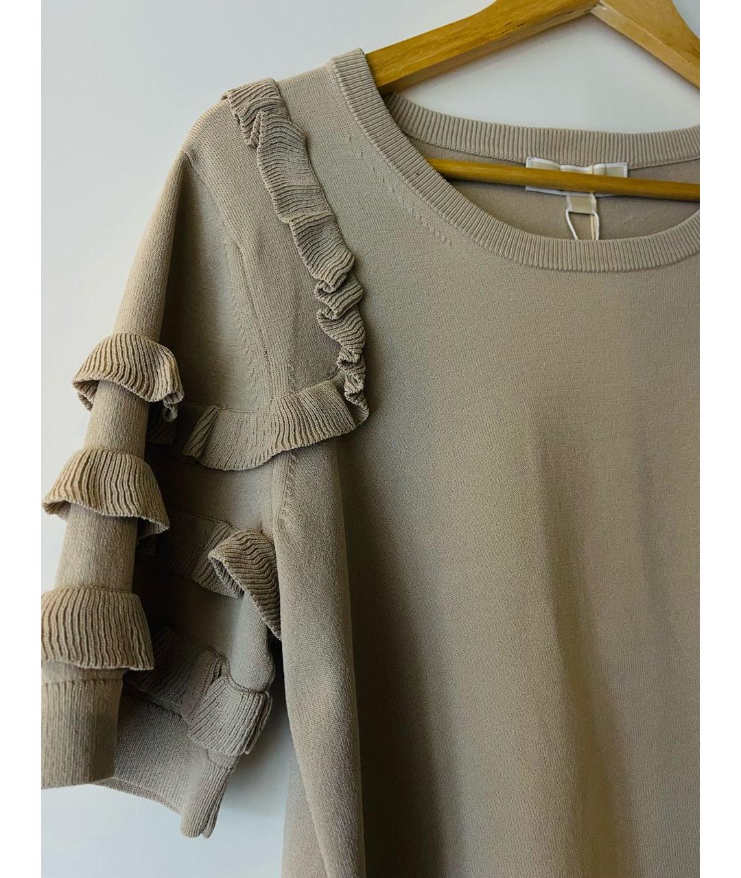 MICHAEL MICHAEL KORS Бежевая вискозная блузы, фото 5