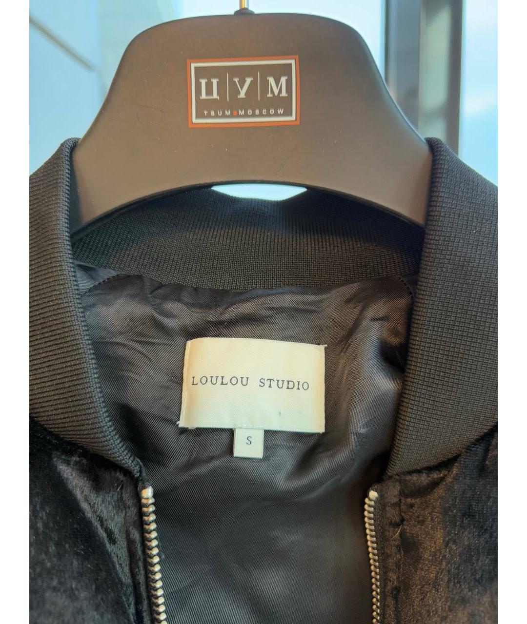 LOULOU STUDIO Черная полиэстеровая куртка, фото 3