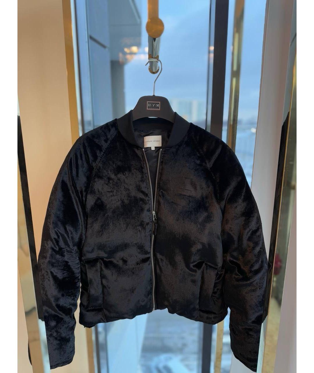 LOULOU STUDIO Черная полиэстеровая куртка, фото 6