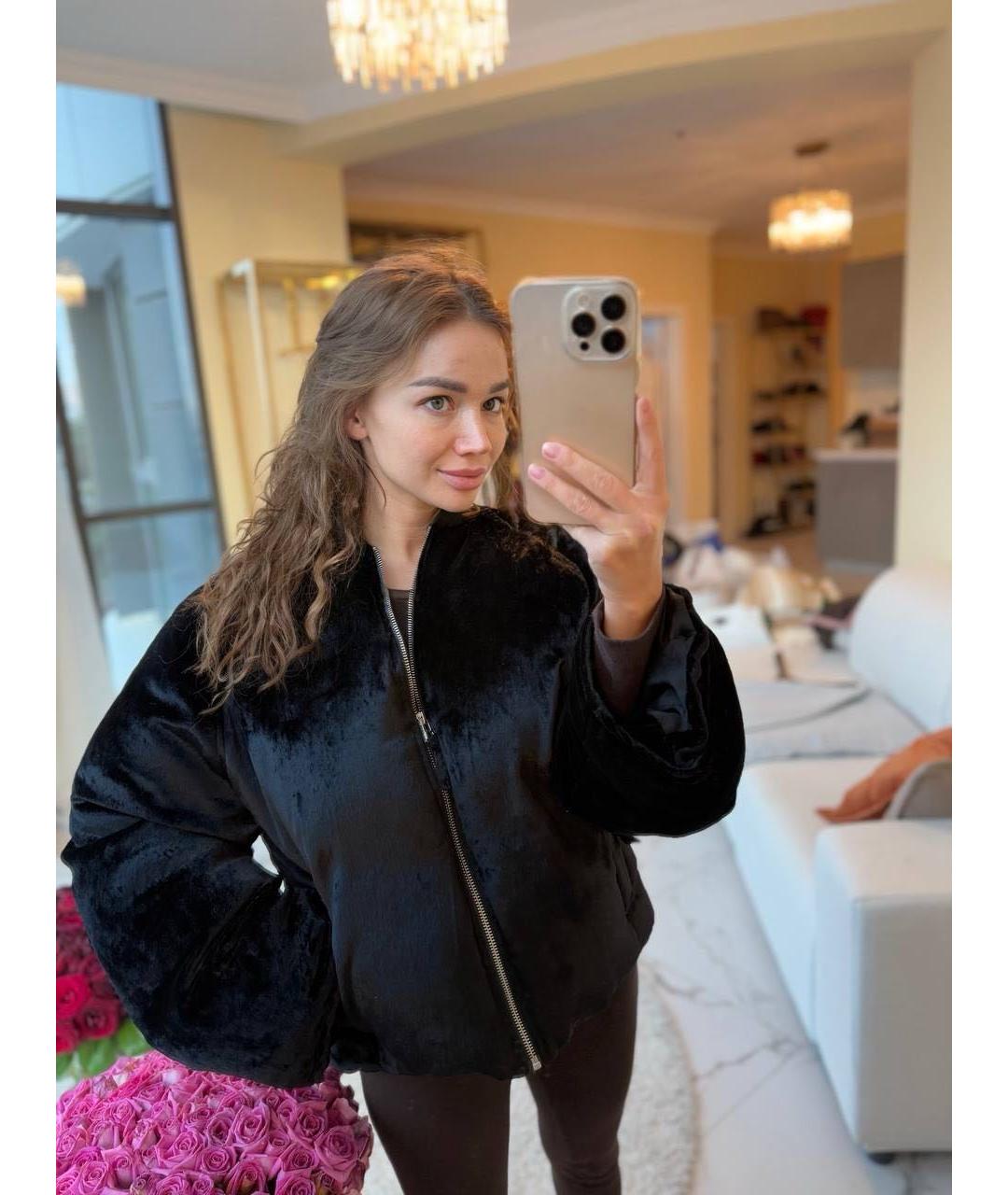 LOULOU STUDIO Черная полиэстеровая куртка, фото 5