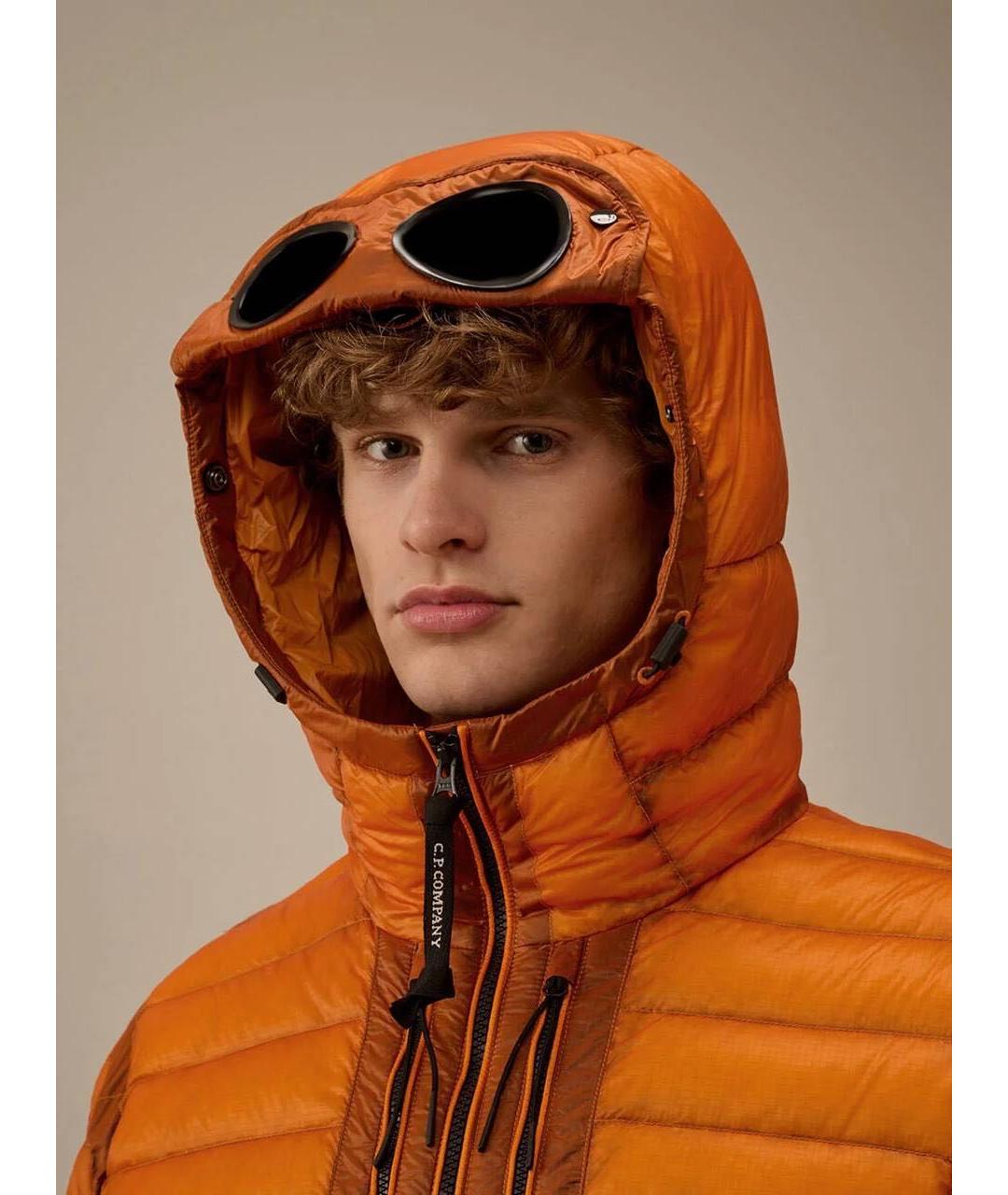 CP COMPANY Оранжевый полиамидовый пуховик, фото 4